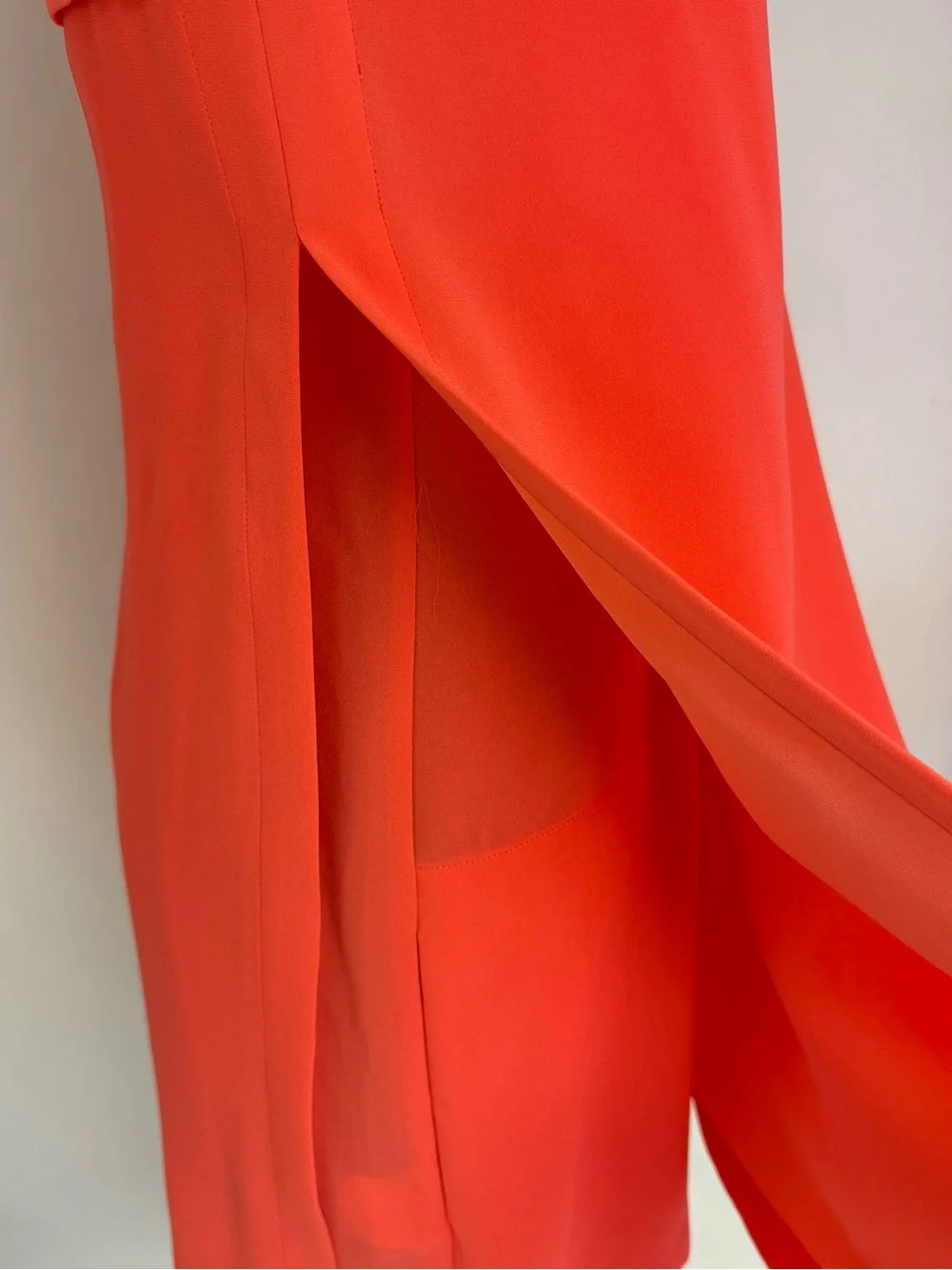 BCBGMAXAZRIA Strapless Coral-Orange Shift Dress NWT - Picture 7 of 12